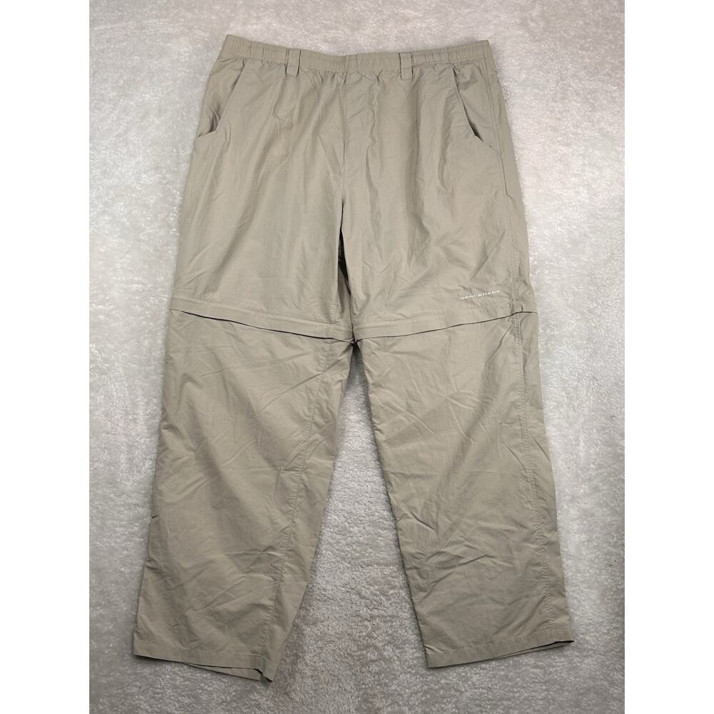 Columbia PFG Pants Men’s Sz XL Beige Omni Shade Convertible Zip Off 30” Inseam